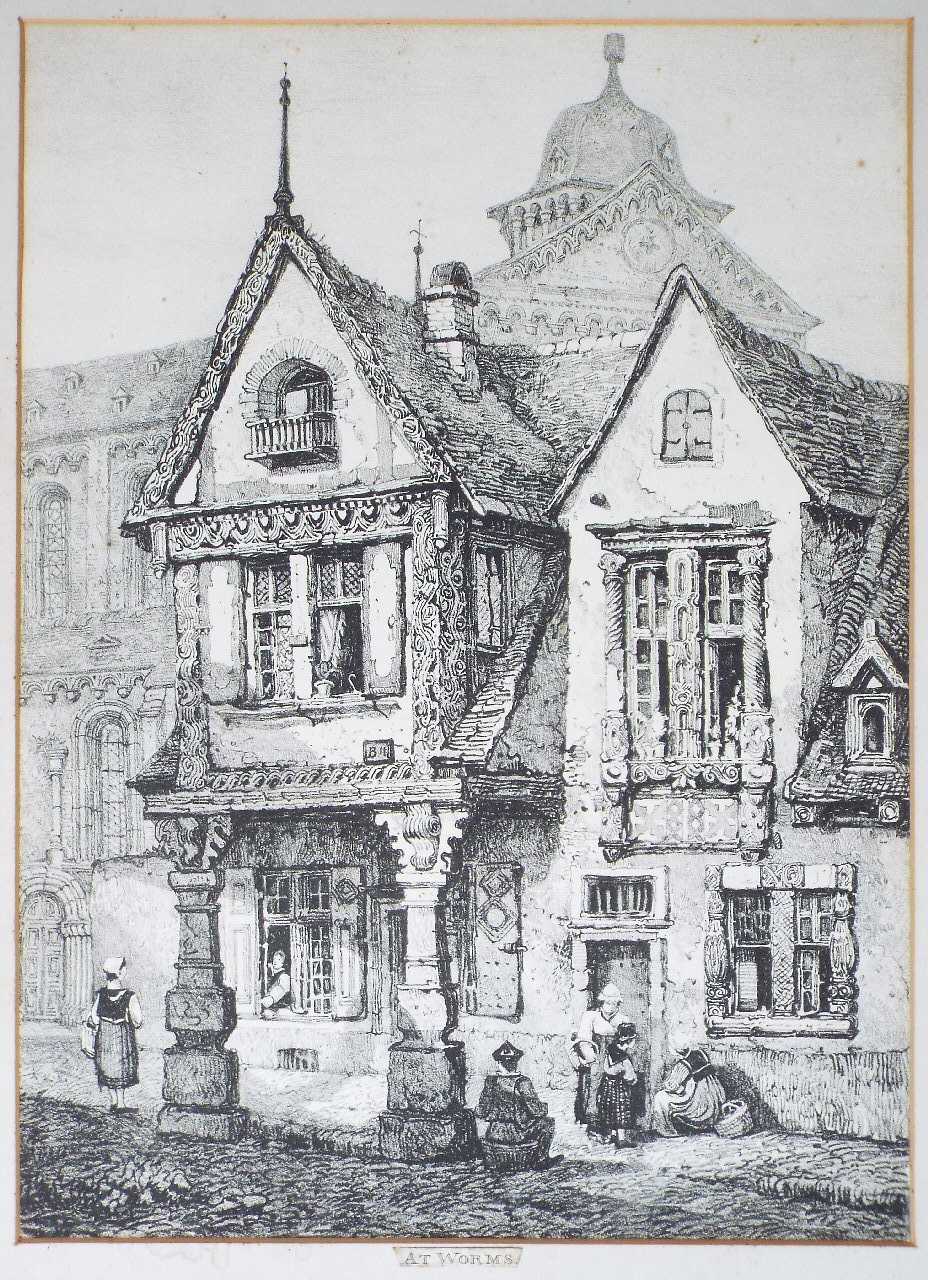Lithograph - At Worms. - Prout